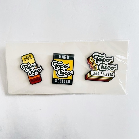 Topo Chico HARD SELTZER enamel pin 3 piece set NEW - Picture 1 of 4